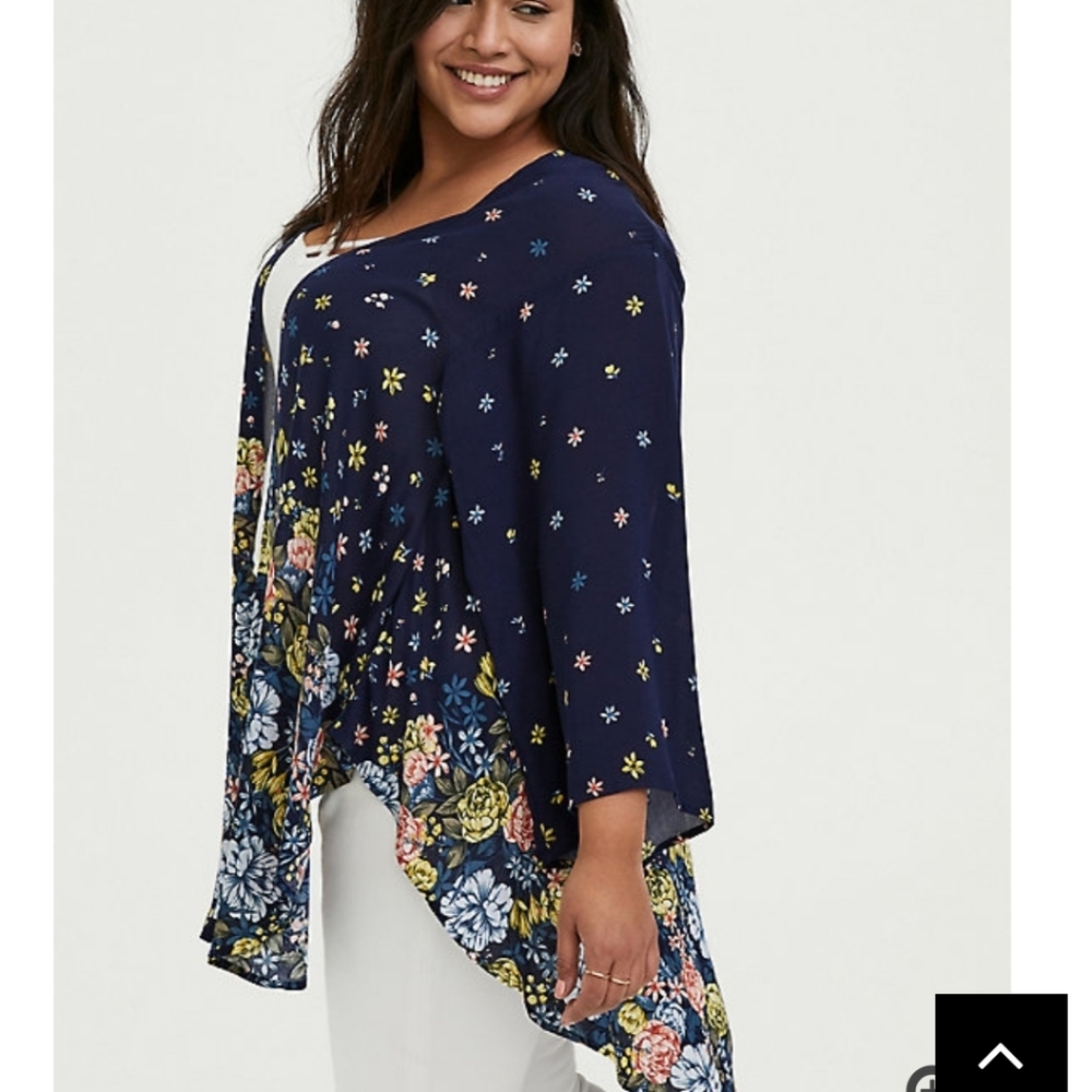 🆕 3X / 4X FLORAL CREPE KIMONO